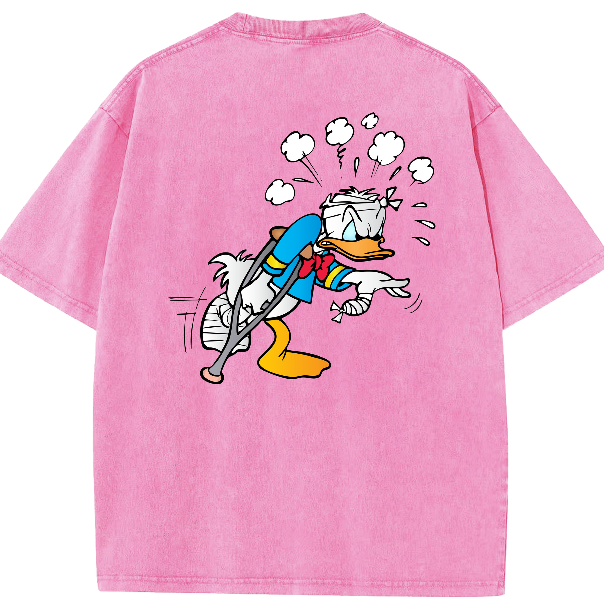 （画像用） ミッキーマウス Mickey Mouse 綿100% ヴィンテージ風 半袖Tシャツ（背面プリント）